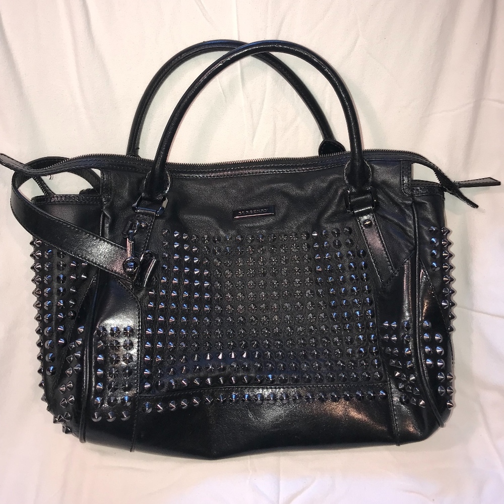 BURBERRY STUDDED SHOULDER BAG
